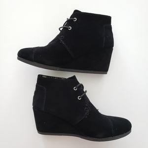 TOMS Black Desert Wedge Bootie